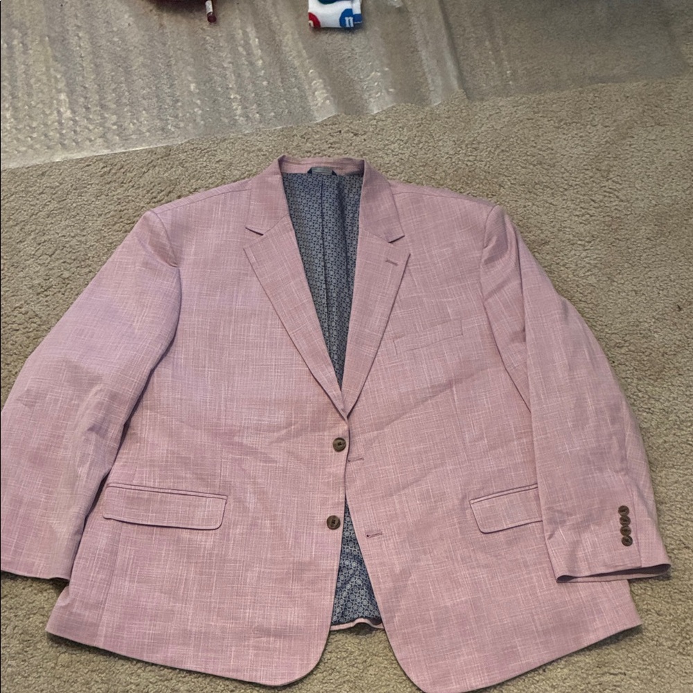 Elegant Men's Blazer in Soft Pink